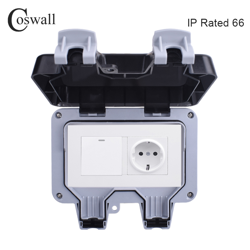 Outdoor Lighting Wall Mount - Coswall-Prise de courant murale extérieure étanche