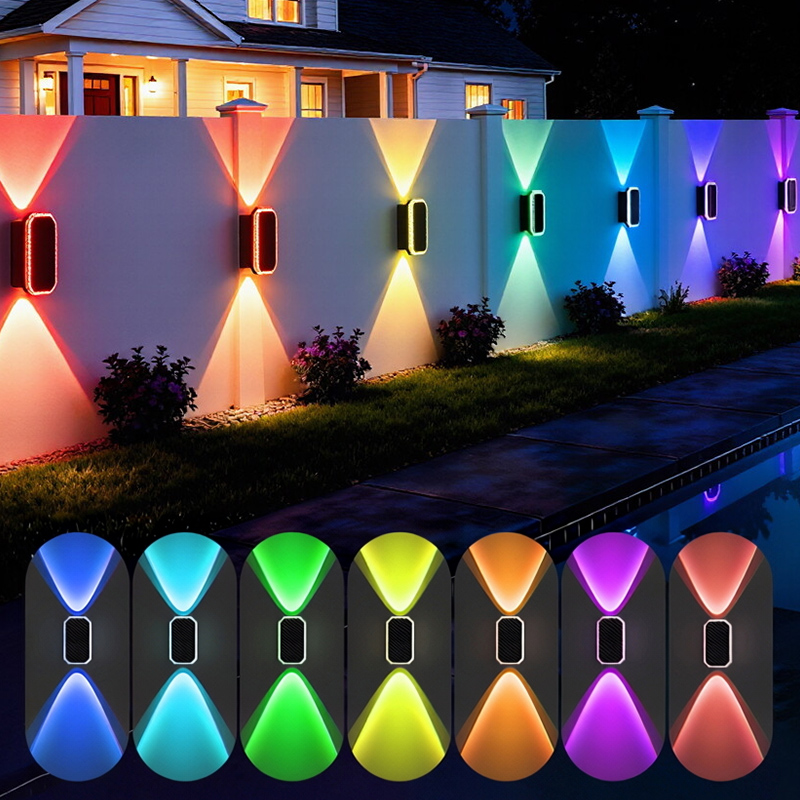 Outdoor Lighting Zigbee - Lampes solaires murales RGB intelligentes à