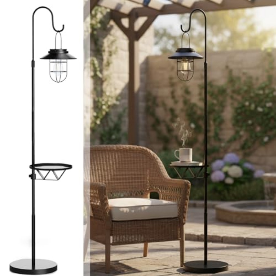 Outdoor Lighting Lamp - Lampadaire solaire avec table, support de