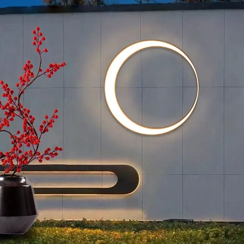 Outdoor Lighting Wall Mount - Moderne extérieur étanche lune applique Villa