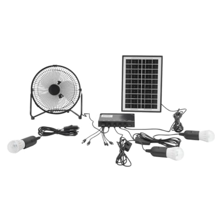 Outdoor Lighting Volt - Ventilateur de plafond solaire avec batterie,