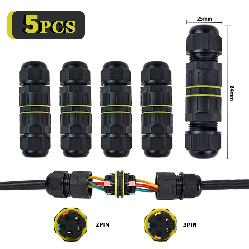 Outdoor Lighting Connectors - Lot de 5 connecteurs rapides étanches