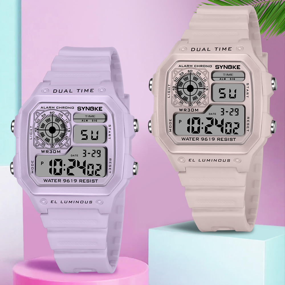 Outdoor Lighting Timer - SYNOKE montres numériques dame sport lumineux