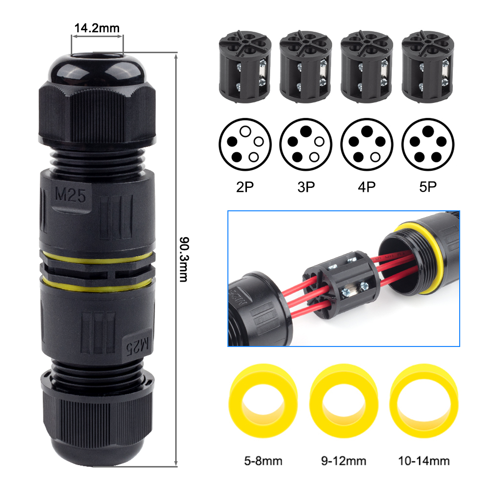 Outdoor Lighting Connectors - Connecteur de câble IP68 M25, boîte