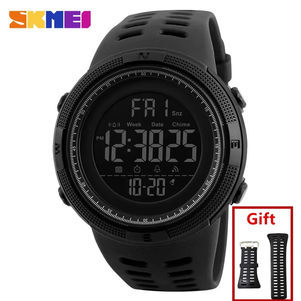 Outdoor Lighting Timer - SKMEI-Montre numérique étanche pour homme, réveil