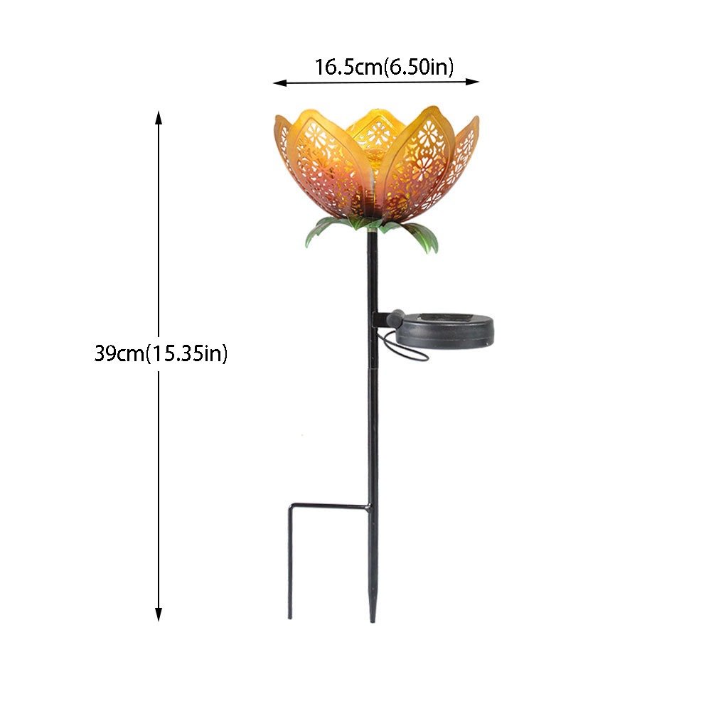 Outdoor Lighting Ground Fixtures - Lampe solaire en forme de lotus,