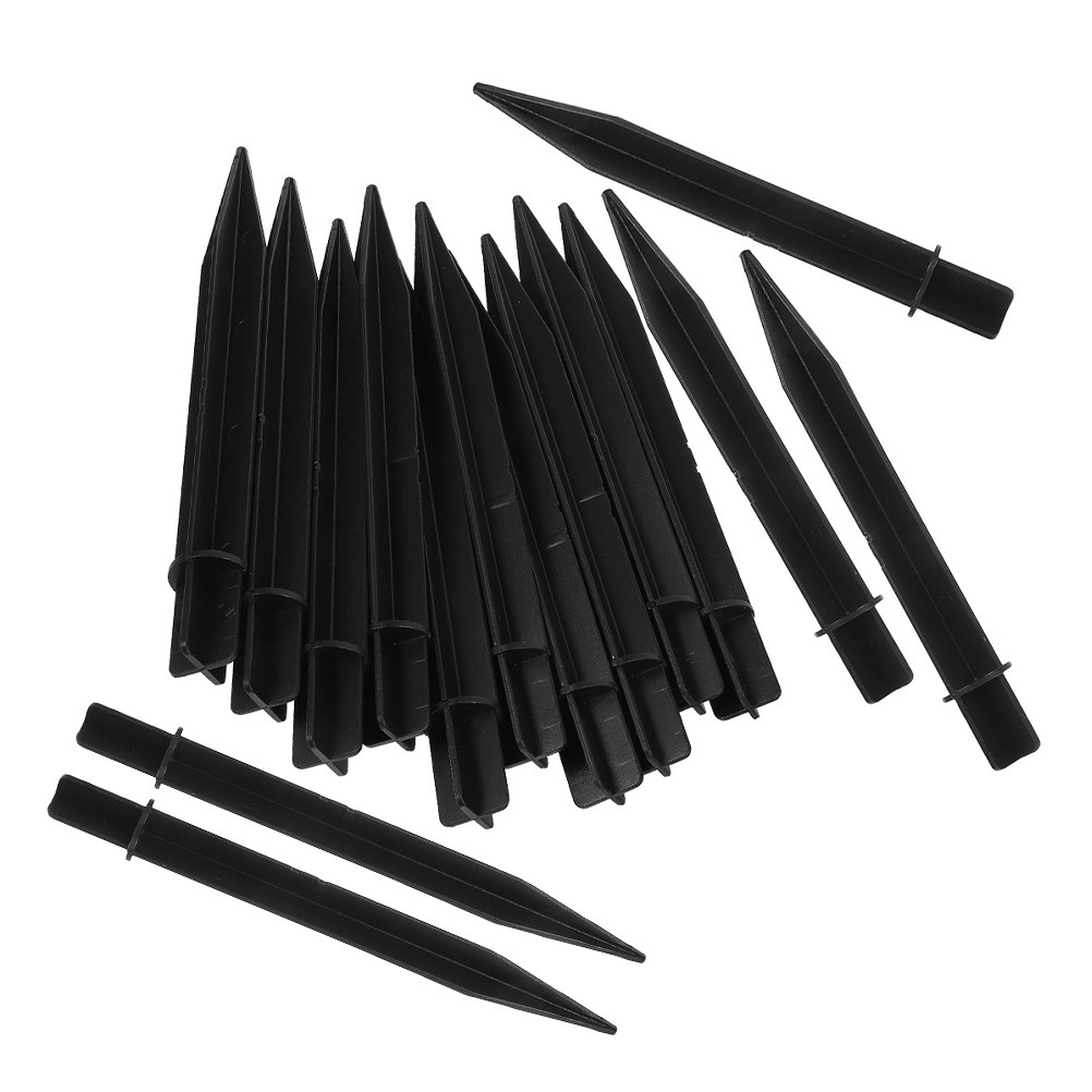 Outdoor Lighting Ground Fixtures - 15 Piquets de Fixation Noirs en