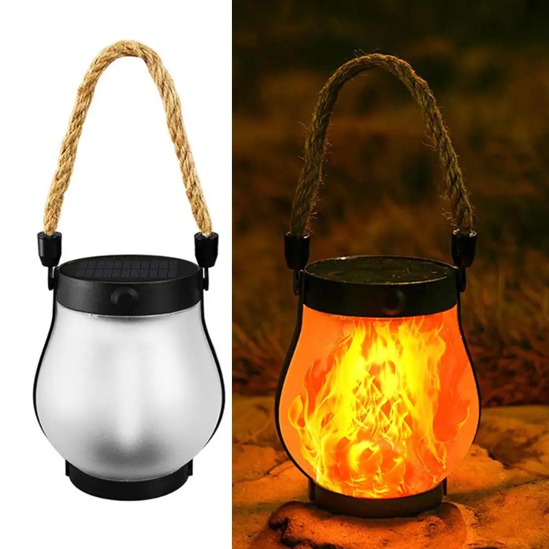 Lampe solaire à flamme, rechar - Solar Lantern Hanging avis et prix