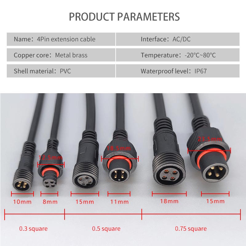 Câble de prise mâle femelle 4  - Outdoor Lighting Connectors avis et prix