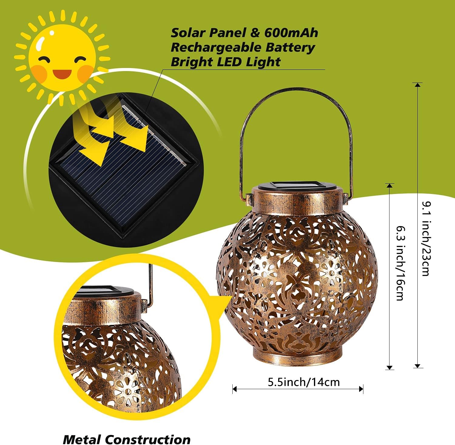 Lanternes solaires marocaines, - Solar Lantern Hanging avis et prix