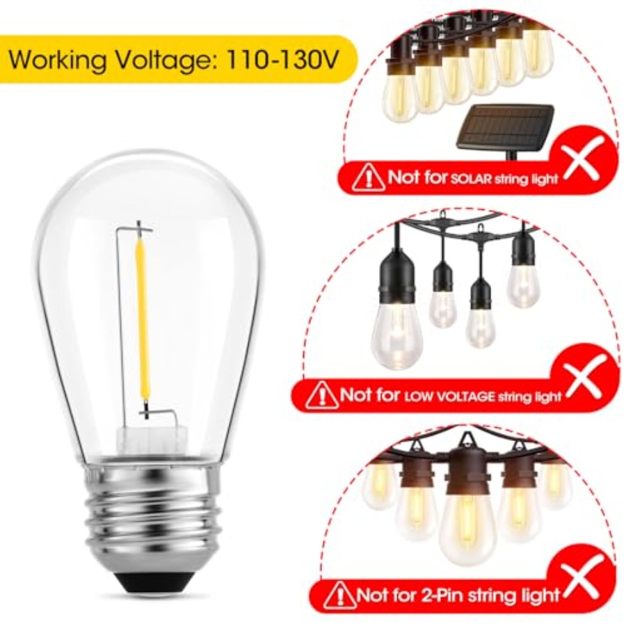 Lot de 36 ampoules LED S14 pou - Outdoor Lighting Bulbs avis et prix