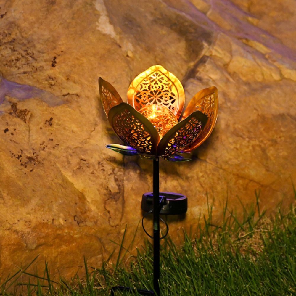 Lampe solaire en forme de lotu - Outdoor Lighting Ground Fixtures avis et prix