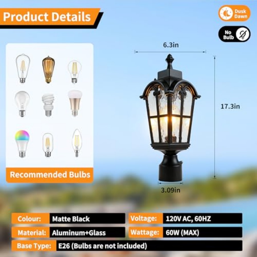 Lampes de poteau extérieures à - Outdoor Lighting Lamp avis et prix