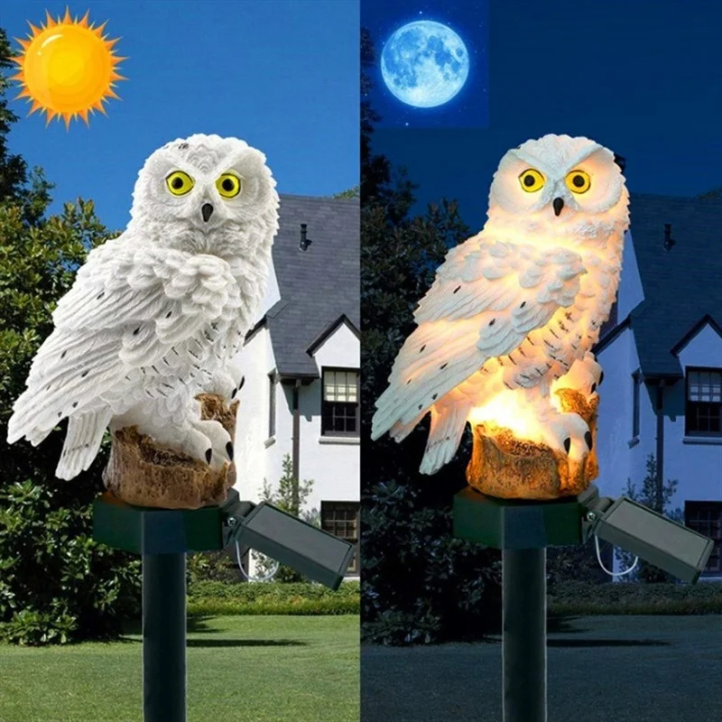 Statue de hibou solaire, lumiè - Outdoor Lighting And Landscape avis et prix