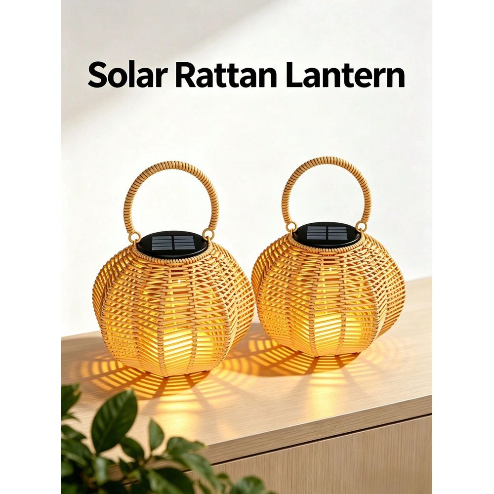 Lampe solaire en rotin pour la - Solar Lantern Hanging avis et prix