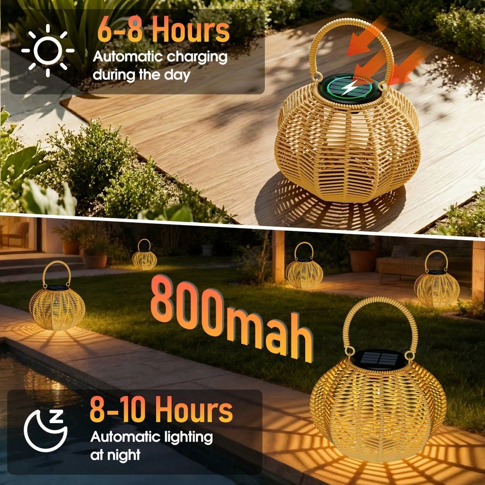Lampe solaire en rotin pour la - Solar Lantern Hanging avis et prix
