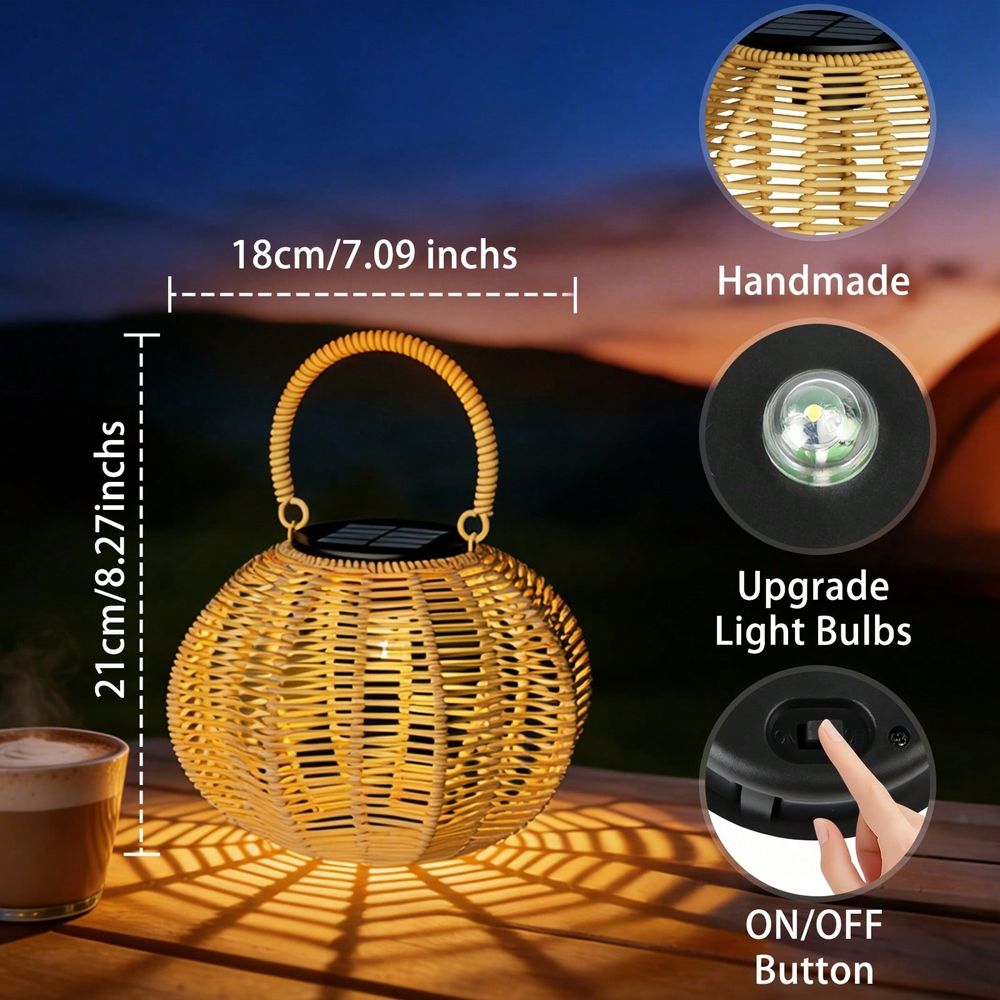 Lampe solaire en rotin pour la - Solar Lantern Hanging avis et prix
