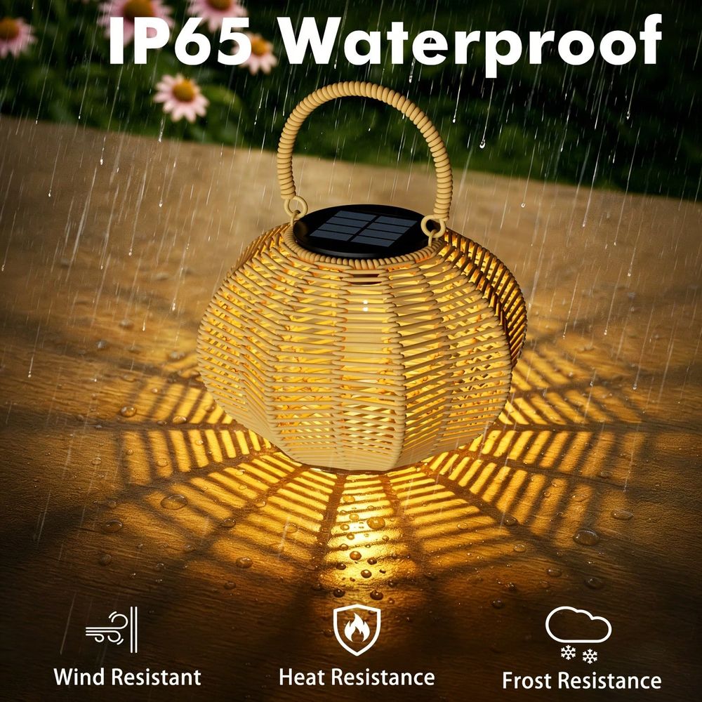 Lampe solaire en rotin pour la - Solar Lantern Hanging avis et prix