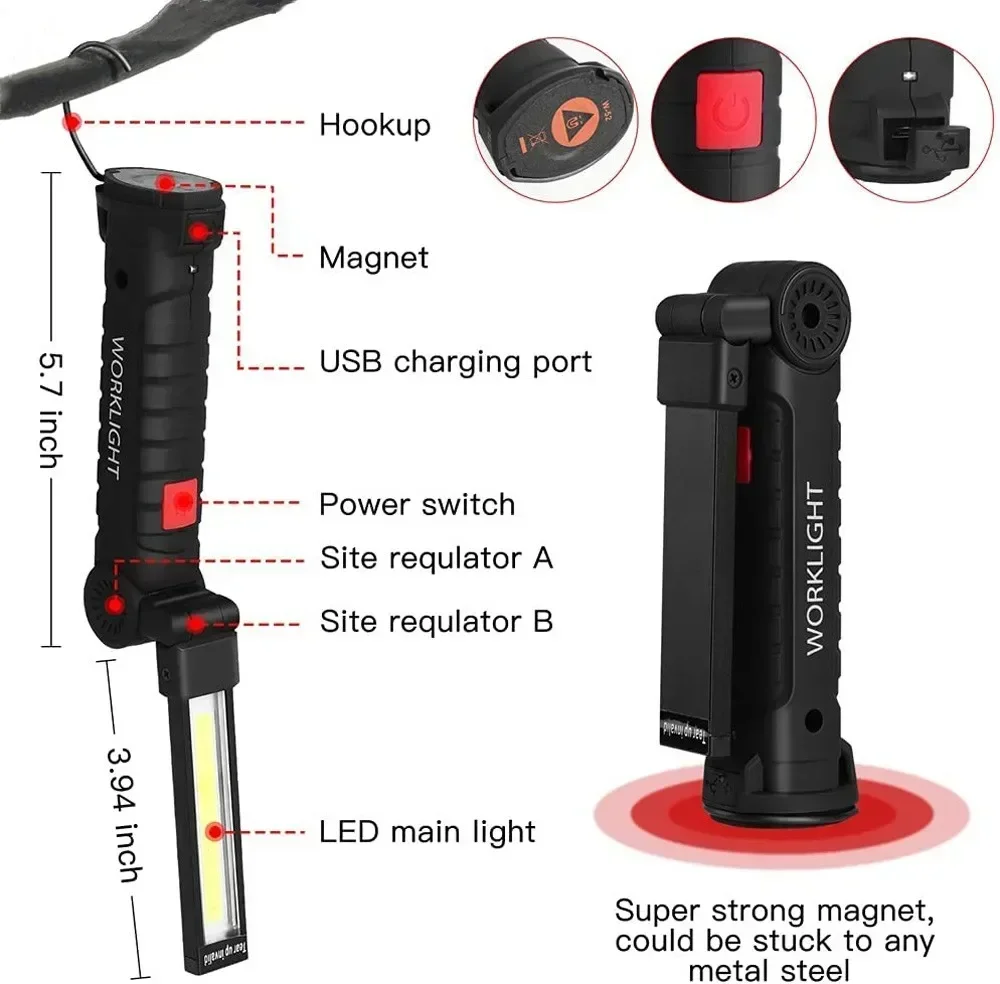 Lampe de poche LED COB, torche - Outdoor Lighting Bulbs avis et prix