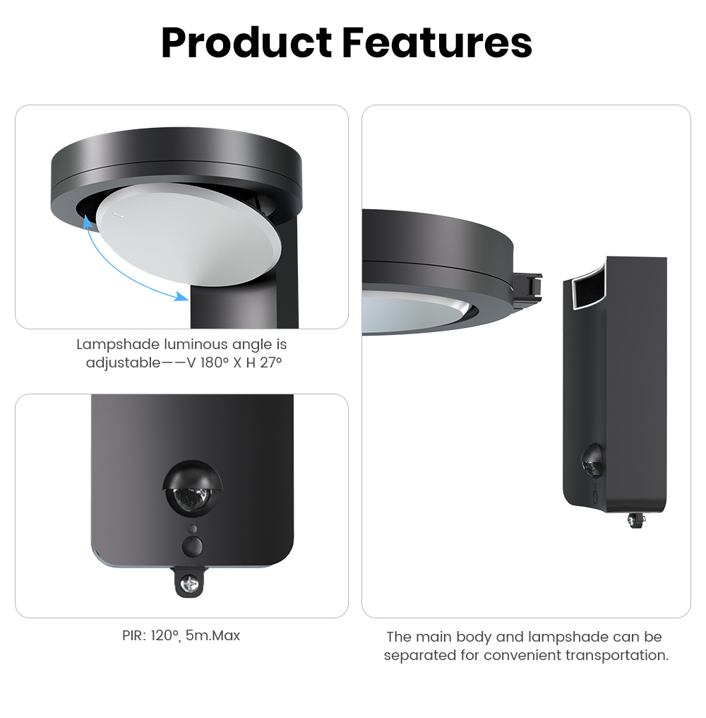 Lampes murales solaires SRESKY - Outdoor Lighting Wall Mount avis et prix