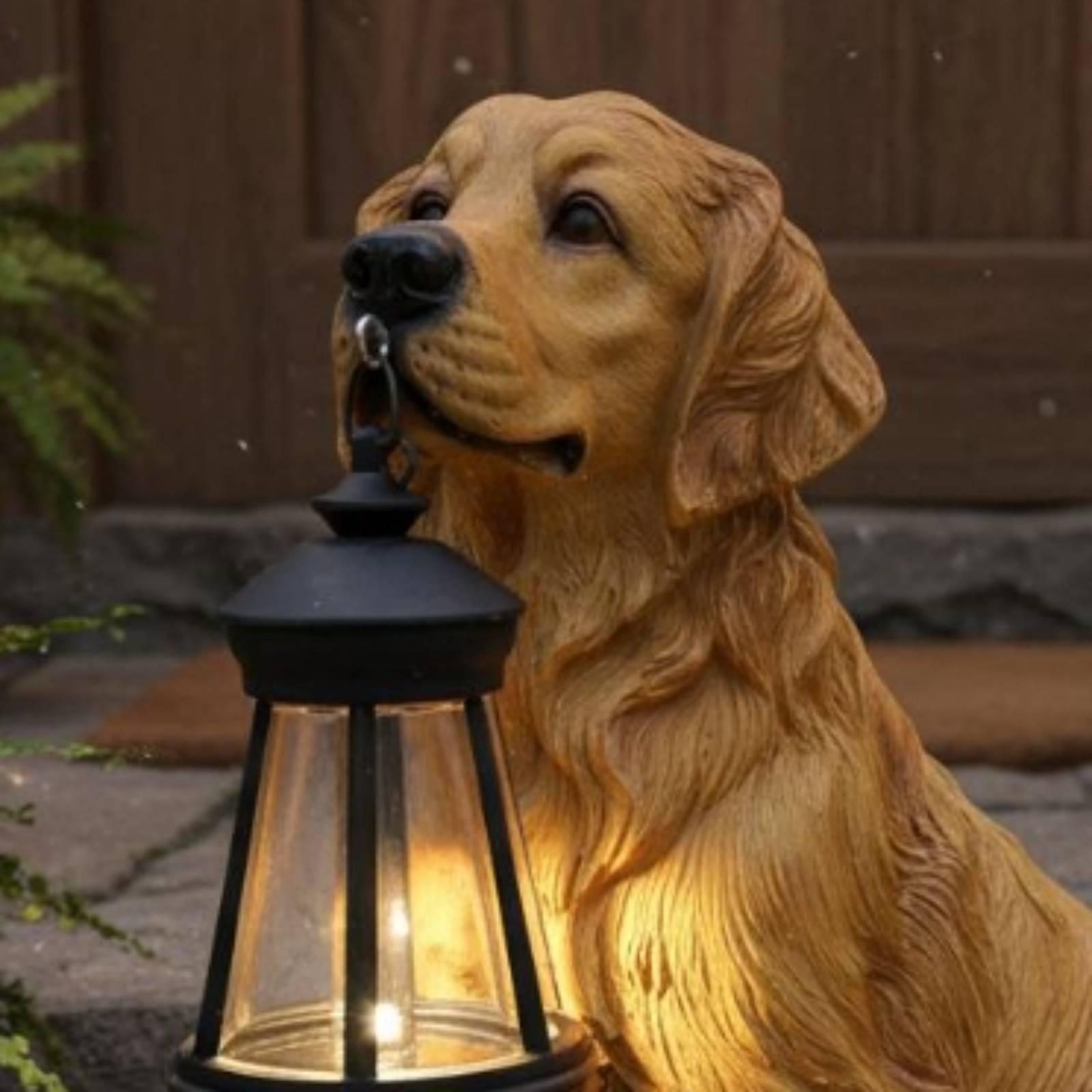 Sculpture de chien en résine d - Solar Lantern Hanging avis et prix